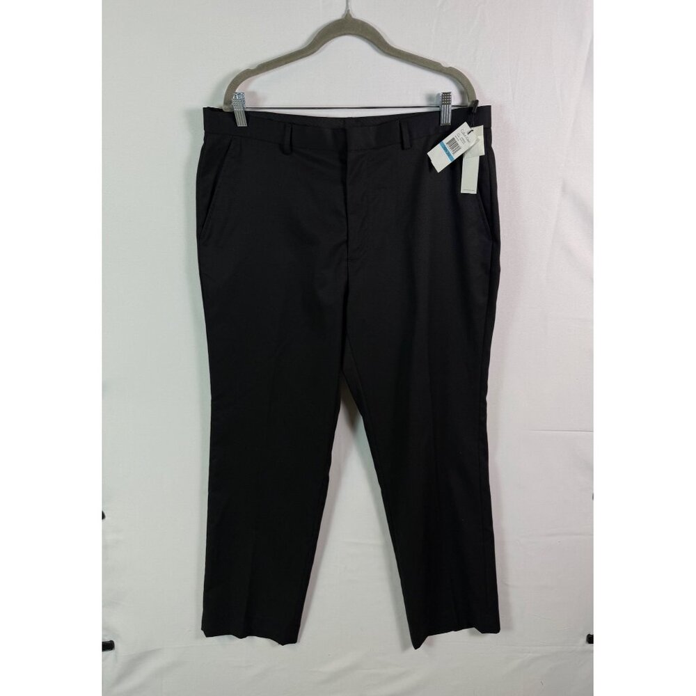 Calvin Klein Mens Black Dress Pants size 36x30 Relax Fit NEW Business Casual‎